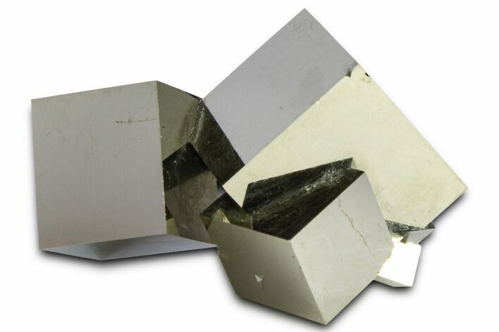 Shiny, Natural Pyrite Cube Cluster - Navajun, Spain #361805